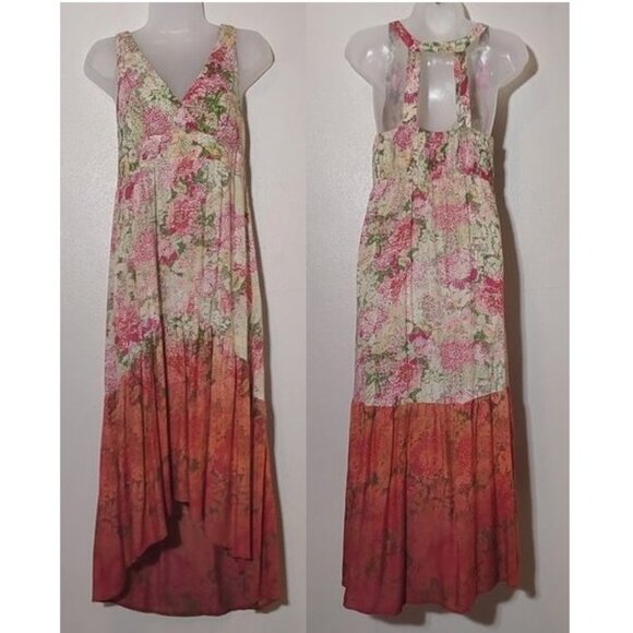 Angie Sundress Soft Slowy Floral Hi-Low Dress - Small W - Picture 2 of 7
